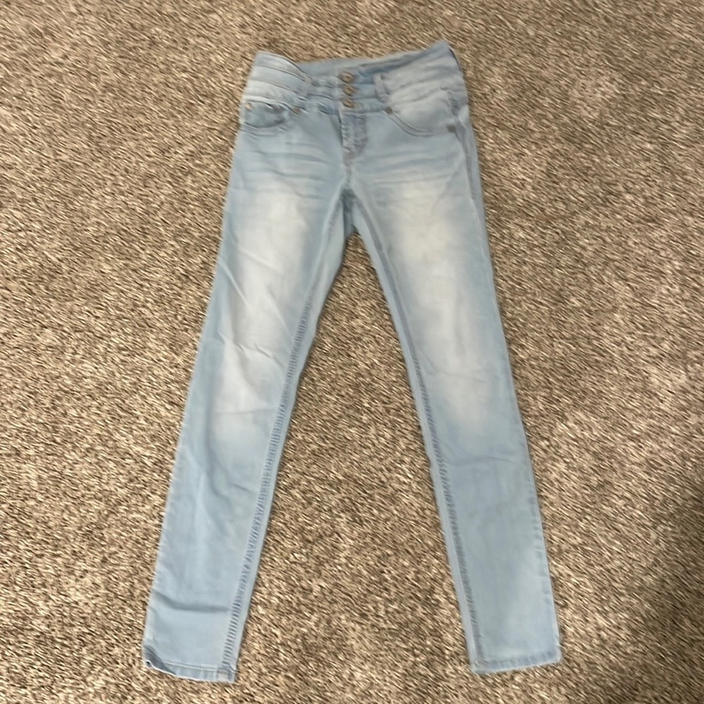 Light blue skinny jeans